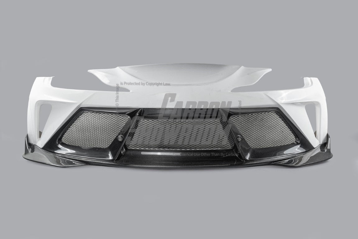 Toyota Supra MK5 A90 A91 3.0 2.0 2020 2021 2022 2023 2024 with Aftermarket Parts - Alerion Widebody Front Bumper & Lip Carbon Fiber / FRP from Robot Craftsman
