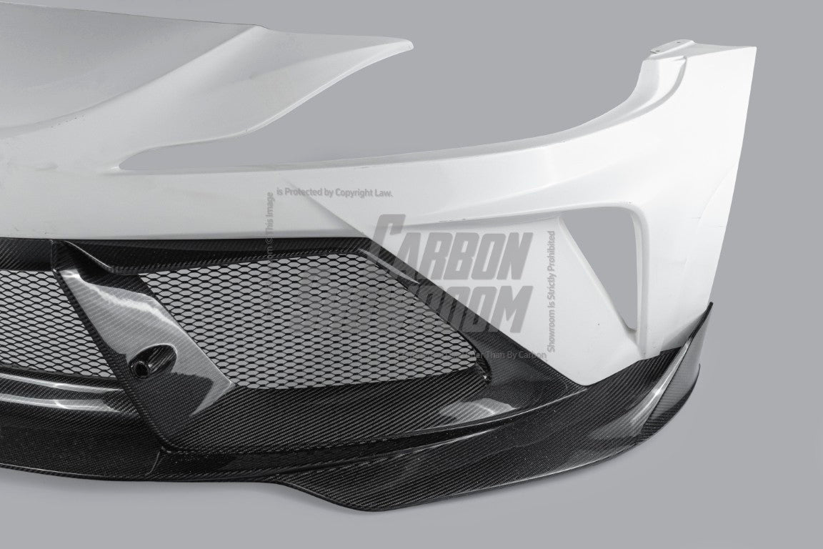 Toyota Supra MK5 A90 A91 3.0 2.0 2020 2021 2022 2023 2024 with Aftermarket Parts - Alerion Widebody Front Bumper & Lip Carbon Fiber / FRP from Robot Craftsman