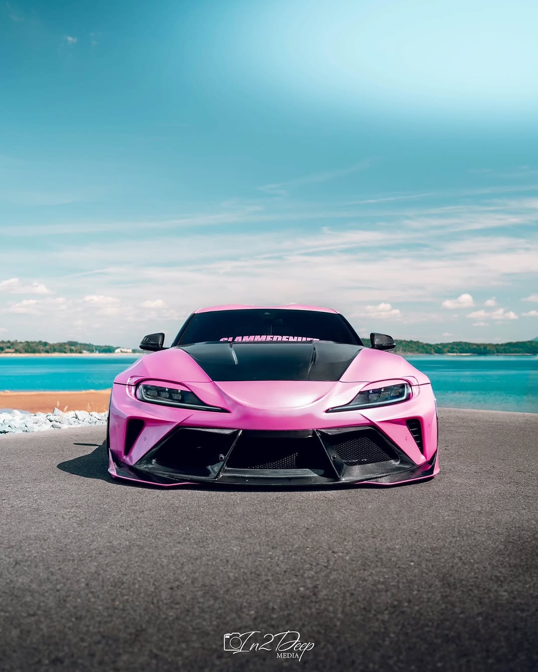 Toyota Supra MK5 A90 A91 3.0 2.0 2020 2021 2022 2023 2024 with Aftermarket Parts - Alerion Widebody Front Bumper & Lip Carbon Fiber / FRP from Robot Craftsman