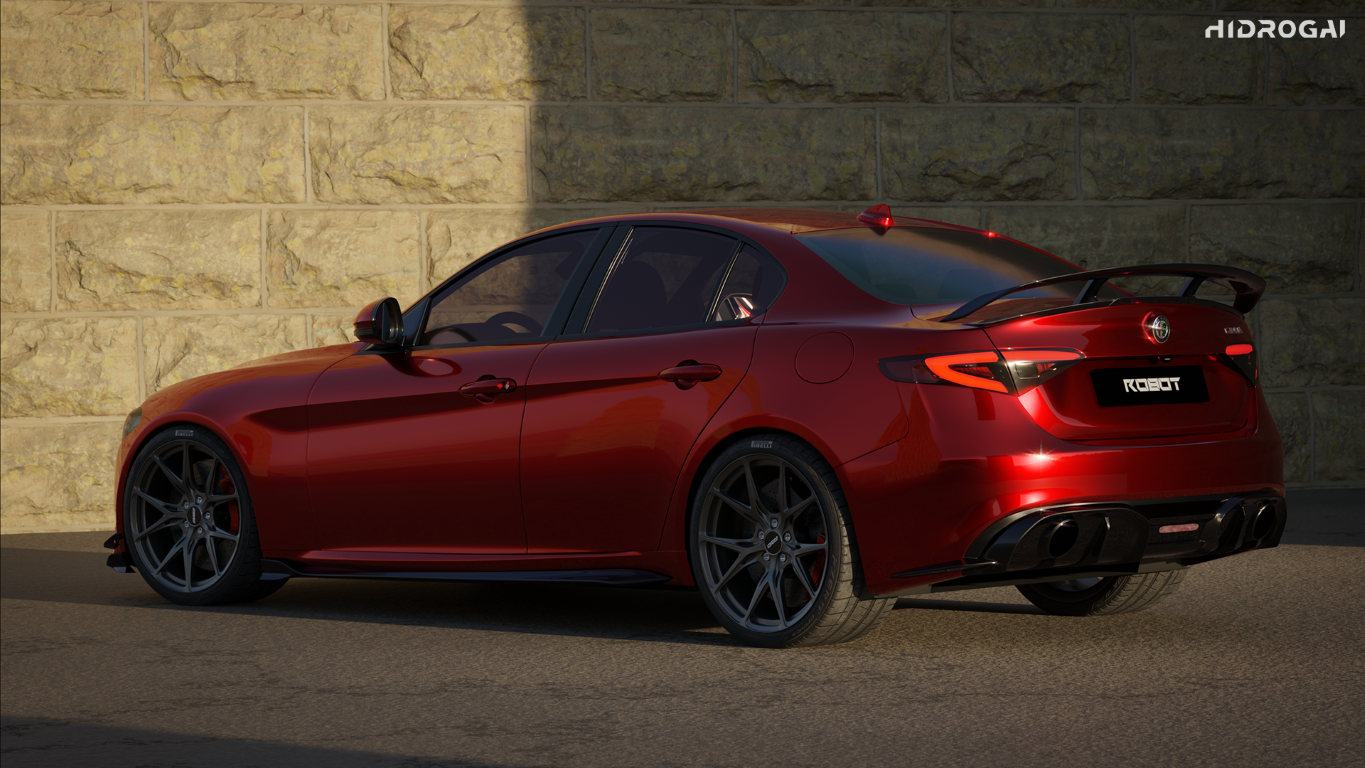 Alfa Romeo Giulia Sport Veloce Ti Sprint RWD AWD Lusso Base 2017 2018 2019 2020 2021 2022 2023 2024 with Aftermarket Parts - "HIDROGAI" Rear Spoiler Wing Carbon Fiber / FRP from Robot Craftsman