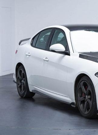 Alfa Romeo Giulia Sport Veloce Ti Sprint RWD AWD Lusso Base 2017 2018 2019 2020 2021 2022 2023 2024 with Aftermarket Parts - "HIDROGAI" Side Skirts Carbon Fiber / FRP from Robot Craftsman