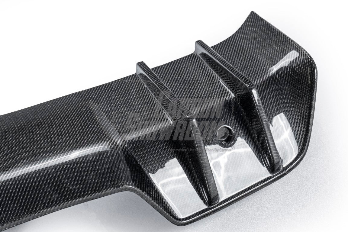 Ford Mustang Ecoboost V6 GT March1 Bullitt S550.1 S550.2 2015-2023 (note: dual exhaust tips) with Aftermarket Parts - CAVALIER Rear Diffuser Carbon Fiber/FRP from Robot Craftsman
