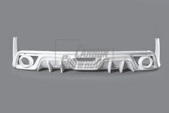 Ford Mustang Ecoboost V6 GT March1 Bullitt S550.1 S550.2 2015-2023 (note: dual exhaust tips) with Aftermarket Parts - CAVALIER Rear Diffuser Carbon Fiber/FRP from Robot Craftsman