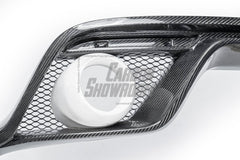 Ford Mustang Ecoboost V6 GT March1 Bullitt S550.1 S550.2 2015-2023 (note: dual exhaust tips) with Aftermarket Parts - CAVALIER Rear Diffuser Carbon Fiber/FRP from Robot Craftsman