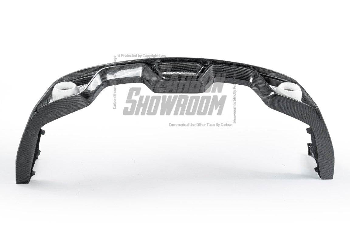 Ford Mustang Ecoboost V6 GT March1 Bullitt S550.1 S550.2 2015-2023 (note: dual exhaust tips) with Aftermarket Parts - CAVALIER Rear Diffuser Carbon Fiber/FRP from Robot Craftsman