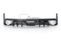 Ford Mustang Ecoboost V6 GT March1 Bullitt S550.1 S550.2 2015-2023 (note: dual exhaust tips) with Aftermarket Parts - CAVALIER Rear Diffuser Carbon Fiber/FRP from Robot Craftsman