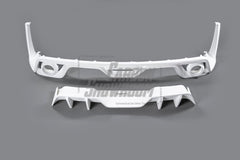 Ford Mustang Ecoboost V6 GT March1 Bullitt S550.1 S550.2 2015-2023 (note: dual exhaust tips) with Aftermarket Parts - CAVALIER Rear Diffuser Carbon Fiber/FRP from Robot Craftsman