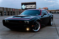 Dodge Challenger Demon Redeye Hellcat T/A Scat Pack 392 SRT R/T SXT SE 2008 2009 2010 2011 2012 2013 2014 2015 2016 2017 2018 2019 2020 2021 2022 2023 with Aftermarket Parts - "CHOPPER" Front Bumper Carbon Fiber / FRP from Robot Craftsman