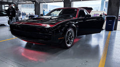 Dodge Challenger Demon Redeye Hellcat T/A Scat Pack 392 SRT R/T SXT SE 2008 2009 2010 2011 2012 2013 2014 2015 2016 2017 2018 2019 2020 2021 2022 2023 with Aftermarket Parts - "CHOPPER" Front Bumper Carbon Fiber / FRP from Robot Craftsman