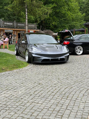 Tesla Model 3 Performance Long Range Standard Base 2017 2018 2019 2020 2021 2022 2023 with Aftermarket Parts - "Crypton" Hood Bonnet Carbon Fiber / FRP from Robot Craftsman