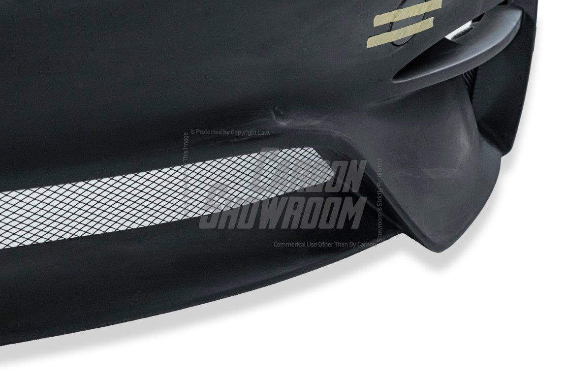 Tesla Model 3 Performance Long Range Standard Base 2017 2018 2019 2020 2021 2022 2023 with Aftermarket Parts - Crypton Front Bumper & Lip Carbon Fiber / FRP from Robot Craftsman