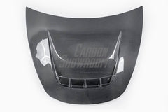 Tesla Model 3 Performance Long Range Standard Base 2017 2018 2019 2020 2021 2022 2023 with Aftermarket Parts - "Crypton" Hood Bonnet Carbon Fiber / FRP from Robot Craftsman