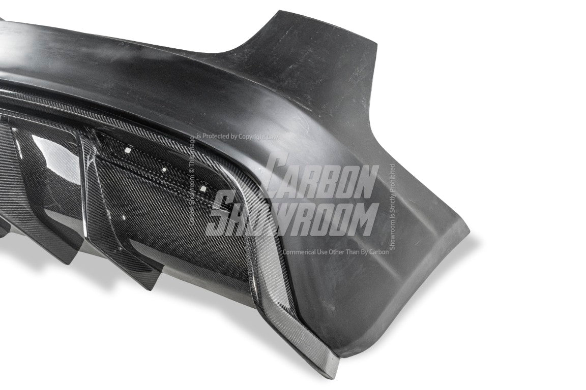 Tesla Model 3 Performance Long Range Standard Base 2017 2018 2019 2020 2021 2022 2023 with Aftermarket Parts - Crypton Rear Bumper & Diffuser Carbon Fiber / FRP from Robot Craftsman