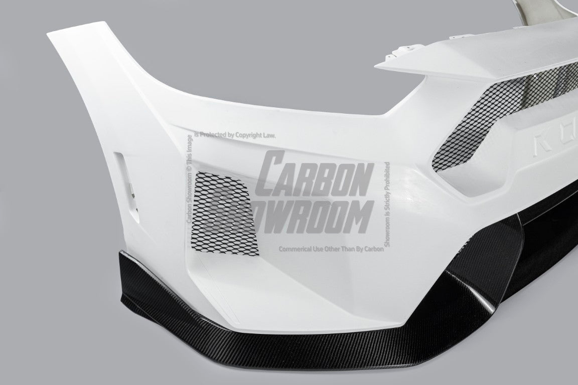 Ford Mustang S650 2.3 Ecoboost 5.0 GT Dark Horse 2024-ON with Aftermarket Parts - DARKSTAR Front Bumper & Lip Carbon Fiber / FRP from Robot Craftsman