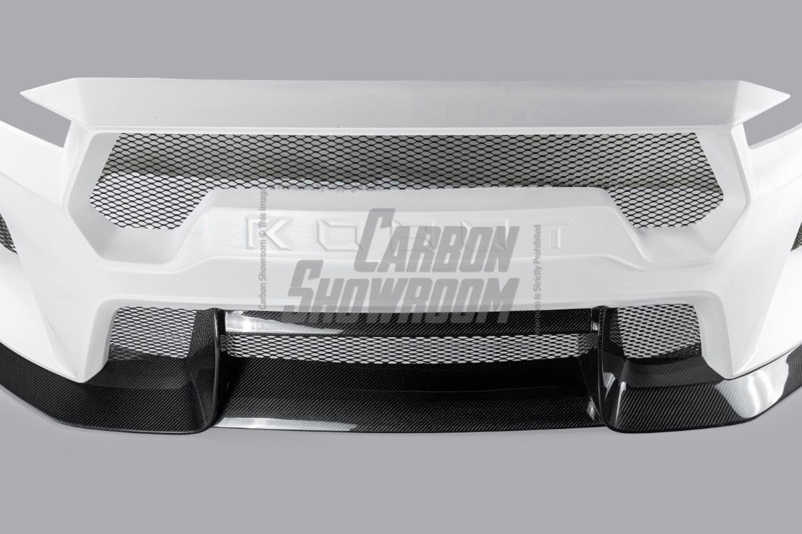 Ford Mustang S650 2.3 Ecoboost 5.0 GT Dark Horse 2024-ON with Aftermarket Parts - DARKSTAR Front Bumper & Lip Carbon Fiber / FRP from Robot Craftsman