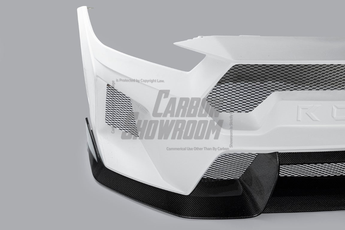 Ford Mustang S650 2.3 Ecoboost 5.0 GT Dark Horse 2024-ON with Aftermarket Parts - DARKSTAR Front Bumper & Lip Carbon Fiber / FRP from Robot Craftsman