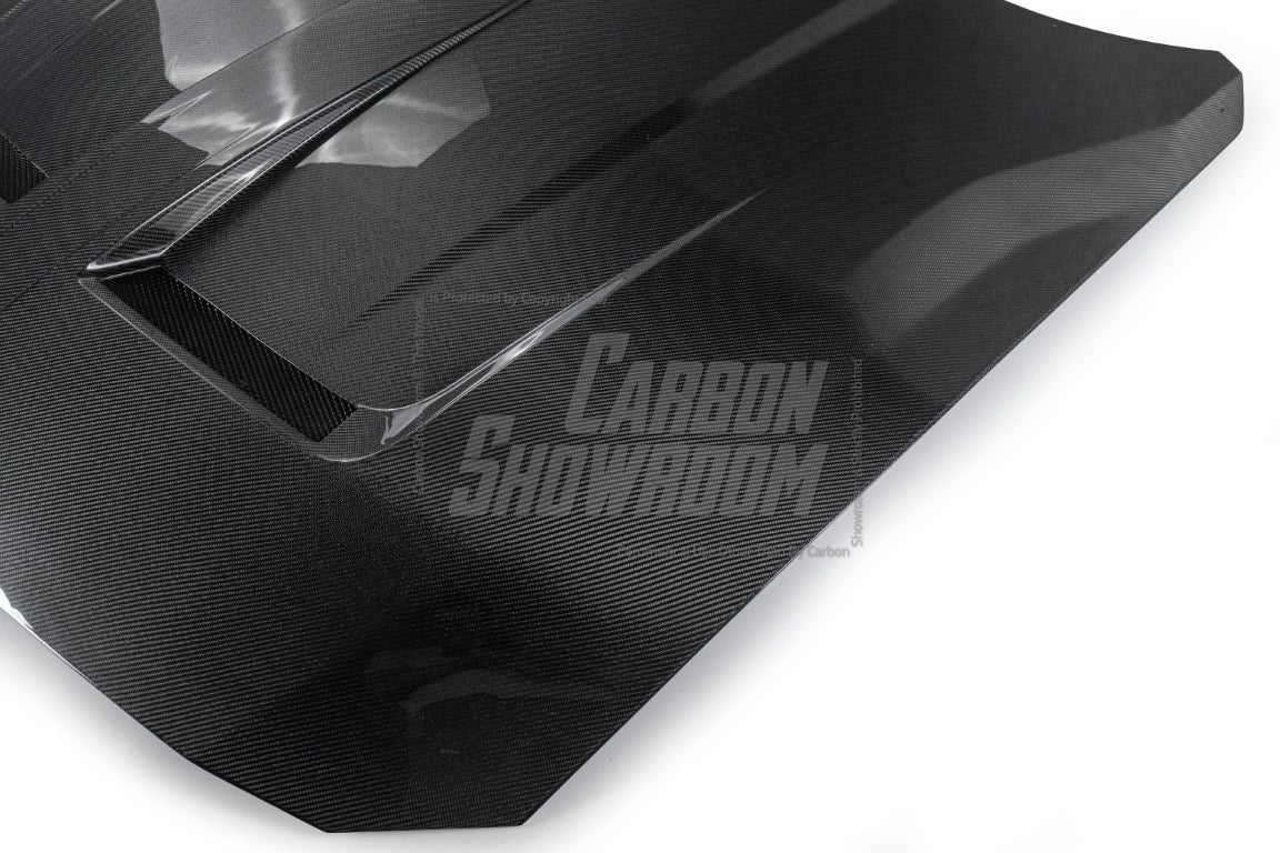 Ford Mustang S650 2.3 Ecoboost 5.0 GT Dark Horse 2024-ON with Aftermarket Parts - DARKSTAR Hood Carbon Fiber / FRP from Robot Craftsman