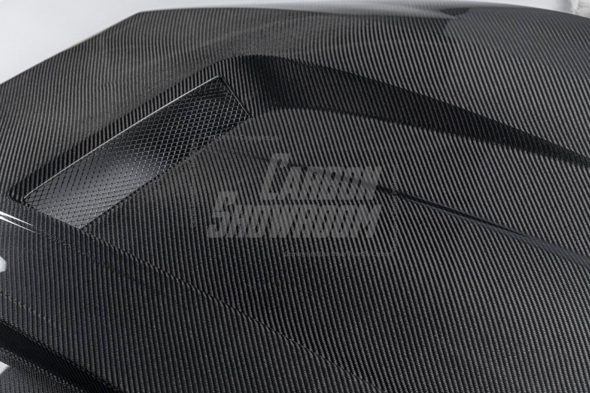 Ford Mustang S650 2.3 Ecoboost 5.0 GT Dark Horse 2024-ON with Aftermarket Parts - DARKSTAR Hood Carbon Fiber / FRP from Robot Craftsman