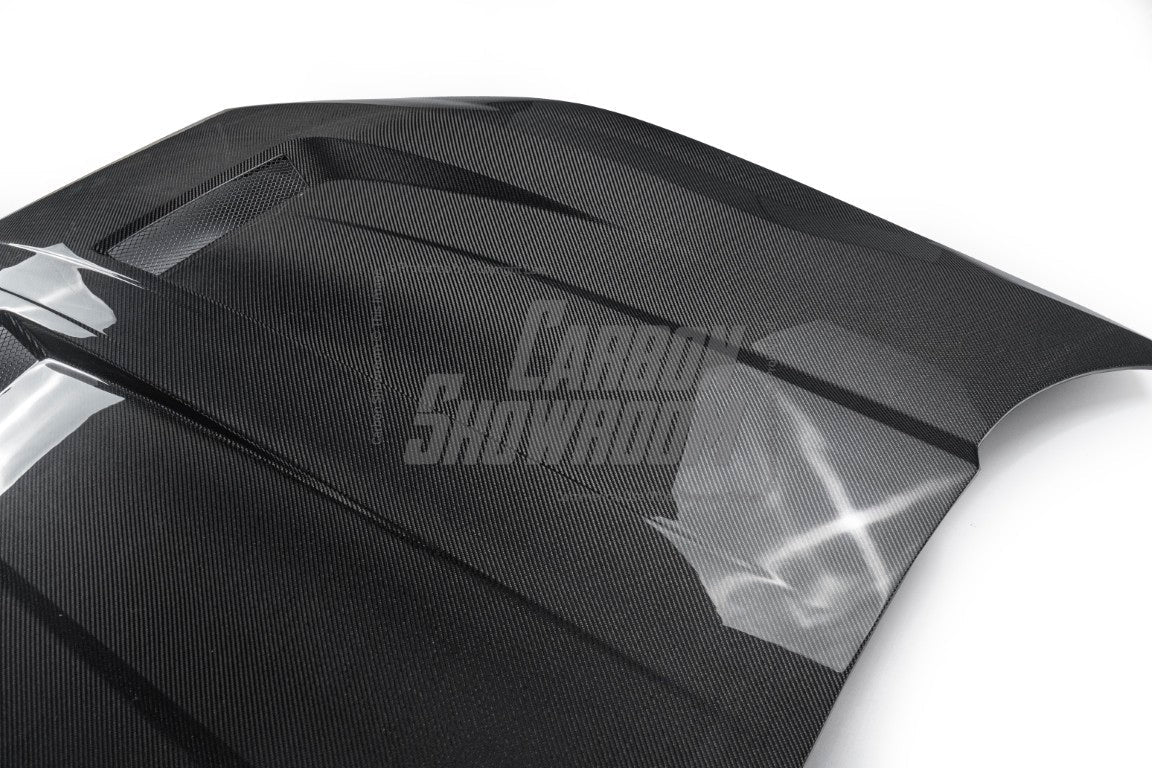 Ford Mustang S650 2.3 Ecoboost 5.0 GT Dark Horse 2024-ON with Aftermarket Parts - DARKSTAR Hood Carbon Fiber / FRP from Robot Craftsman