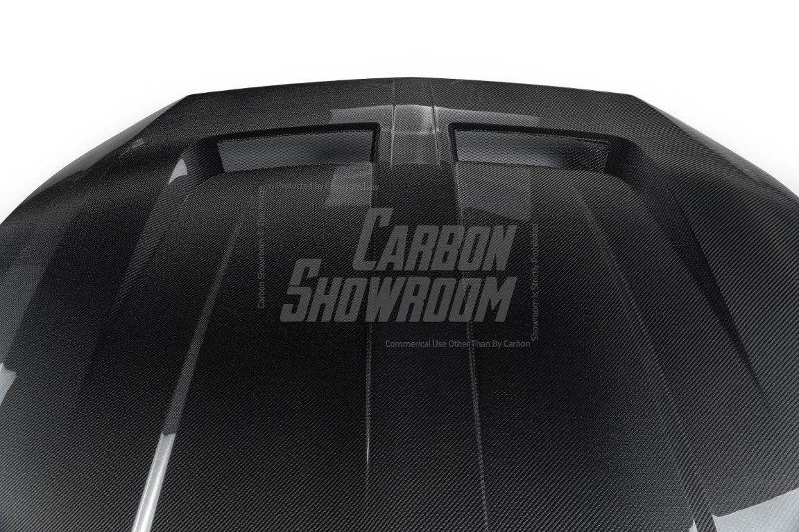 Ford Mustang S650 2.3 Ecoboost 5.0 GT Dark Horse 2024-ON with Aftermarket Parts - DARKSTAR Hood Carbon Fiber / FRP from Robot Craftsman