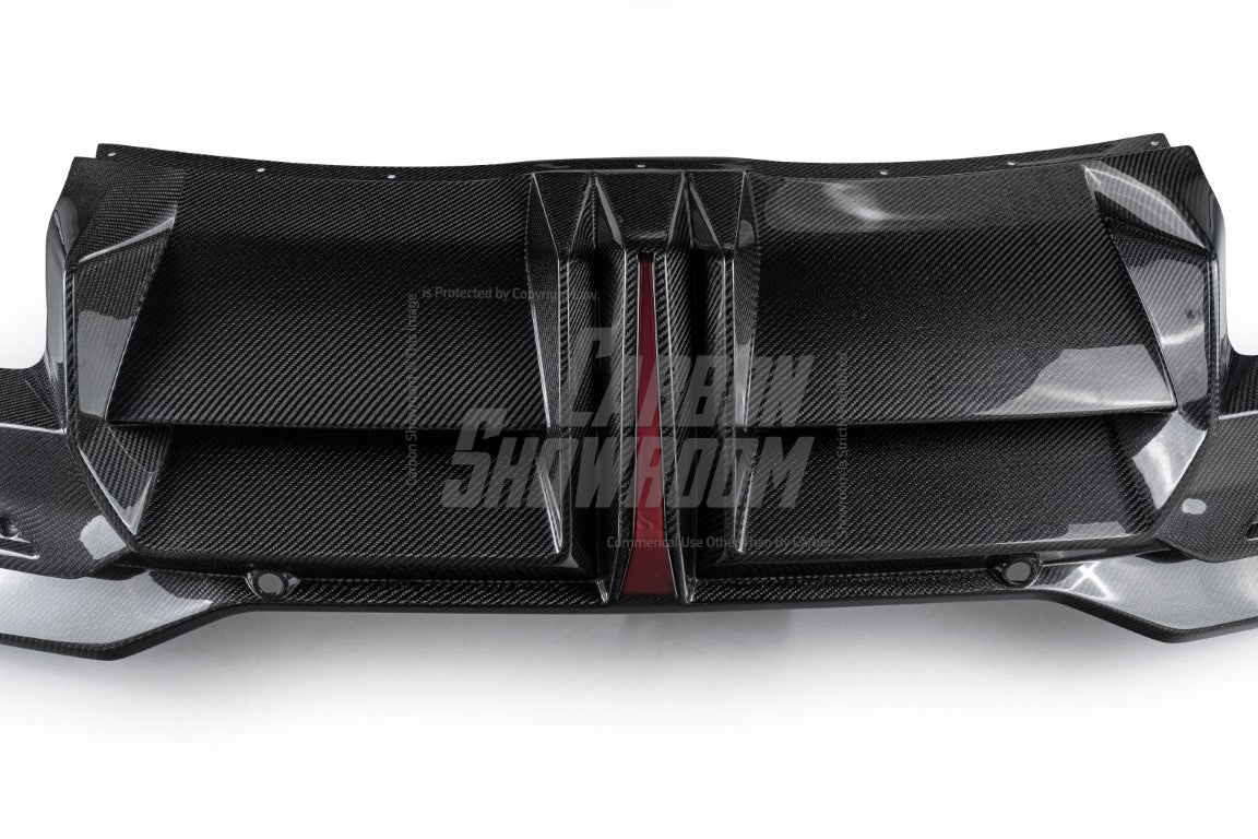 Ford Mustang S650 2024-ON with Aftermarket Parts - DARKSTAR Rear Diffuser Carbon Fiber from Robot Craftsman