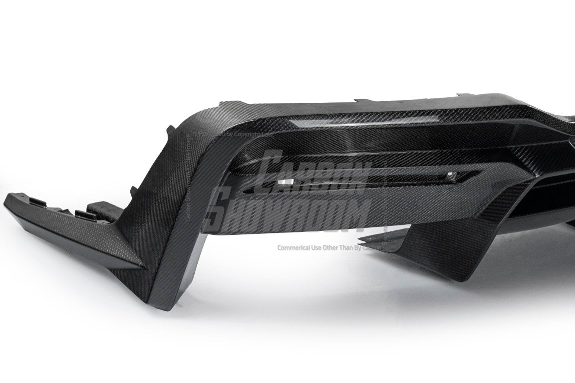 Ford Mustang S650 2024-ON with Aftermarket Parts - DARKSTAR Rear Diffuser Carbon Fiber from Robot Craftsman