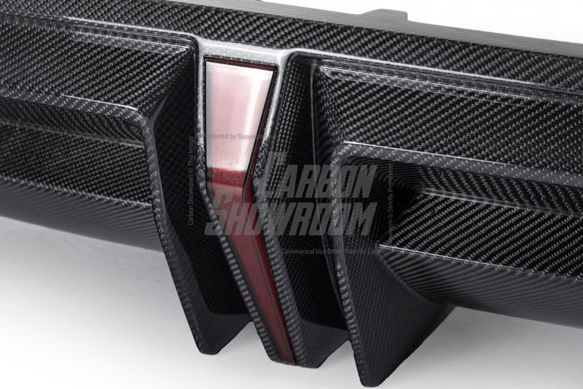 Ford Mustang S650 2024-ON with Aftermarket Parts - DARKSTAR Rear Diffuser Carbon Fiber from Robot Craftsman
