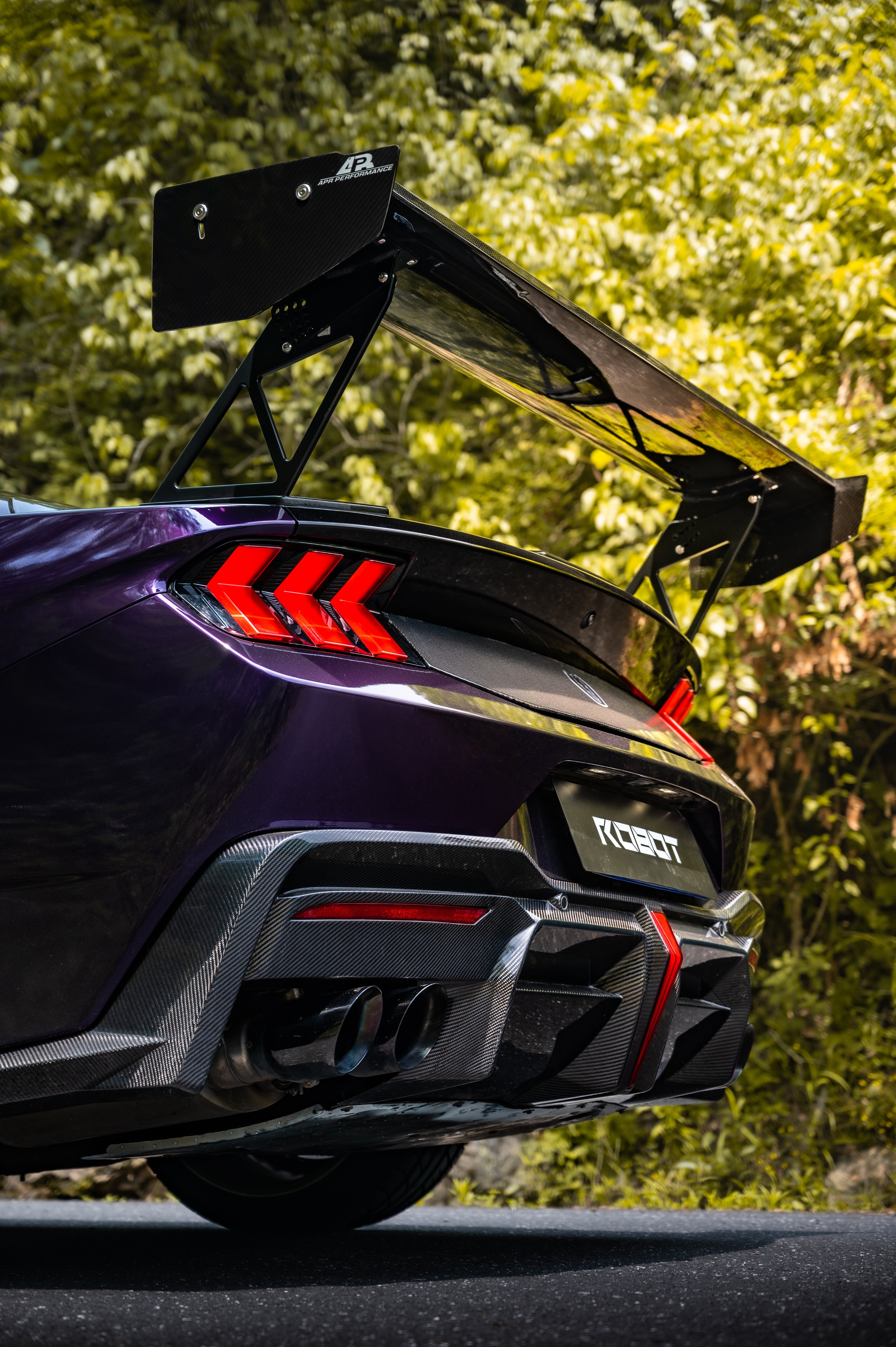Ford Mustang S650 2024-ON with Aftermarket Parts - DARKSTAR Rear Diffuser Carbon Fiber from Robot Craftsman