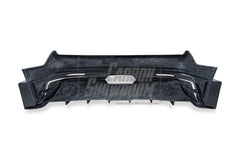 Ford Mustang Ecoboost V6 GT March1 Bullitt S550.1 S550.2 2015 2016 2017 2018 2019 2020 2021 2022 2023 with Aftermarket Parts - DAWN & DUSK Rear Bumper & Diffuser & Exhaust Tip Trim Carbon Fiber / FRP from Robot Craftsman