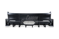 Ford Mustang Ecoboost V6 GT March1 Bullitt S550.1 S550.2 2015 2016 2017 2018 2019 2020 2021 2022 2023 with Aftermarket Parts - DAWN & DUSK Rear Bumper & Diffuser & Exhaust Tip Trim Carbon Fiber / FRP from Robot Craftsman