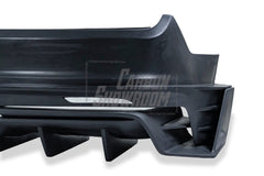 Ford Mustang Ecoboost V6 GT March1 Bullitt S550.1 S550.2 2015 2016 2017 2018 2019 2020 2021 2022 2023 with Aftermarket Parts - DAWN & DUSK Rear Bumper & Diffuser & Exhaust Tip Trim Carbon Fiber / FRP from Robot Craftsman