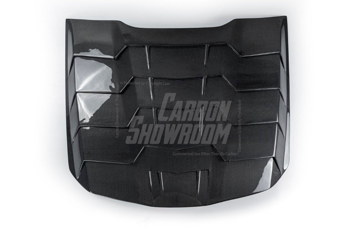 Ford Mustang Ecoboost V6 GT March1 Bullitt S550.1 S550.2 2015 2016 2017 2018 2019 2020 2021 2022 2023 with Aftermarket Parts - "DAWN & DUSK" Rear Window Louvers Carbon Fiber / FRP from Robot Craftsman