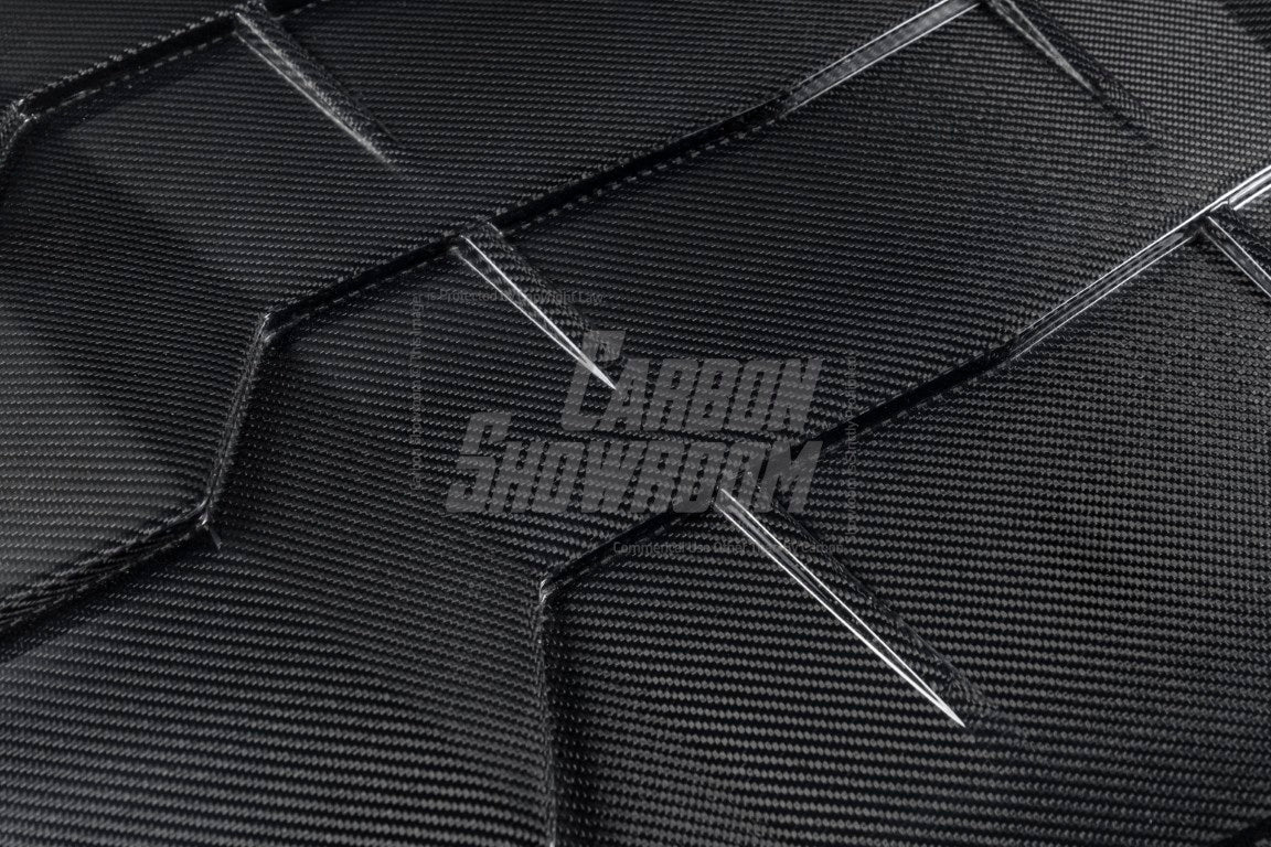 Ford Mustang Ecoboost V6 GT March1 Bullitt S550.1 S550.2 2015 2016 2017 2018 2019 2020 2021 2022 2023 with Aftermarket Parts - "DAWN & DUSK" Rear Window Louvers Carbon Fiber / FRP from Robot Craftsman