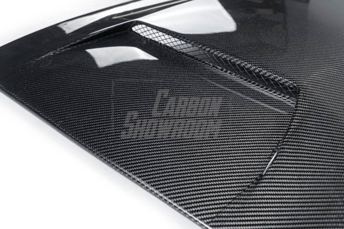 Ford Mustang Ecoboost V6 GT March1 Bullitt S550.1 S550.2 2015 2016 2017 2018 2019 2020 2021 2022 2023 with Aftermarket Parts - "DAWN & DUSK" Roof Scoop Carbon Fiber / FRP from Robot Craftsman