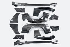 Upgrade Your Ford Mustang Ecoboost V6 GT S550.1 2015 2016 2017 & Mustang Ecoboost V6 GT March1 Bullitt S550.2 2018 2019 2020 2021 2022 2023 with Aftermarket Parts - " DAWN & DUSK " Widebody Fender Flares Wheel Arches & Side Skirts Carbon Fiber / FRP from Robot Craftsman
