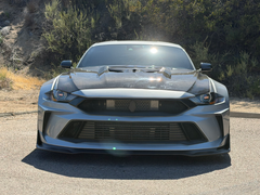 Ford Mustang Ecoboost V6 GT 2015 2016 2017 & Mustang Ecoboost V6 GT S550.1 2015 2016 2017 & Mustang Ecoboost V6 GT March1 Bullitt S550.2 2018 2019 2020 2021 2022 2023 with Aftermarket Parts - DUSK Front Bumper & Lip (Badge included) & Replacement Front Lip Only Carbon Fiber / FRP from Robot Craftsman
