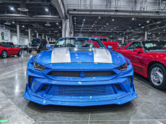 Ford Mustang Ecoboost V6 GT 2015 2016 2017 & Mustang Ecoboost V6 GT S550.1 2015 2016 2017 & Mustang Ecoboost V6 GT March1 Bullitt S550.2 2018 2019 2020 2021 2022 2023 with Aftermarket Parts - DUSK Front Bumper & Lip (Badge included) & Replacement Front Lip Only Carbon Fiber / FRP from Robot Craftsman