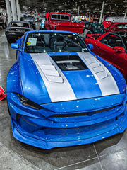 Ford Mustang Ecoboost V6 GT 2015 2016 2017 & Mustang Ecoboost V6 GT S550.1 2015 2016 2017 & Mustang Ecoboost V6 GT March1 Bullitt S550.2 2018 2019 2020 2021 2022 2023 with Aftermarket Parts - DUSK Front Bumper & Lip (Badge included) & Replacement Front Lip Only Carbon Fiber / FRP from Robot Craftsman