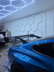 Ford Mustang Ecoboost V6 GT March1 Bullitt S550.1 S550.2 2015 2016 2017 2018 2019 2020 2021 2022 2023 (limits trunk functionality) with Aftermarket Parts - GTD Style Rear Spoiler Wing Carbon Fiber / FRP from Robot Craftsman