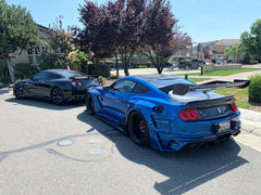 Ford Mustang Ecoboost V6 GT March1 Bullitt S550.1 S550.2 2015 2016 2017 2018 2019 2020 2021 2022 2023 (limits trunk functionality) with Aftermarket Parts - GTD Style Rear Spoiler Wing Carbon Fiber / FRP from Robot Craftsman