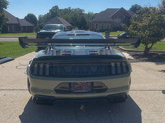 Ford Mustang Ecoboost V6 GT March1 Bullitt S550.1 S550.2 2015 2016 2017 2018 2019 2020 2021 2022 2023 (limits trunk functionality) with Aftermarket Parts - GTD Style Rear Spoiler Wing Carbon Fiber / FRP from Robot Craftsman