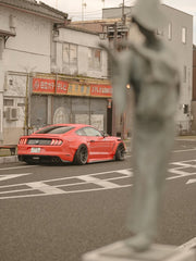Ford Mustang Ecoboost V6 GT S550.1 2015 2016 2017 & Mustang Ecoboost V6 GT March1 Bullitt S550.2 2018 2019 2020 2021 2022 2023 with Aftermarket Parts - "STORM" Widebody Fender Flares Wheel Arches & Side Skirts Carbon Fiber / FRP from Robot Craftsman
