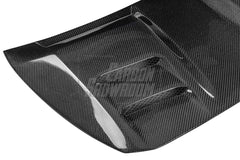 Ford Mustang Ecoboost V6 GT March1 Bullitt S550.1 S550.2 2015 2016 2017 2018 2019 2020 2021 2022 2023 with Aftermarket Parts - "CAVALIER" Ducktail Spoiler & Rear Trunk Lid Cover Carbon Fiber / FRP from Robot Craftsman