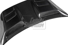 Ford Mustang Ecoboost V6 GT March1 Bullitt S550.1 S550.2 2015 2016 2017 2018 2019 2020 2021 2022 2023 with Aftermarket Parts - "CAVALIER" Ducktail Spoiler & Rear Trunk Lid Cover Carbon Fiber / FRP from Robot Craftsman