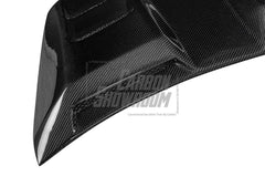 Ford Mustang Ecoboost V6 GT March1 Bullitt S550.1 S550.2 2015 2016 2017 2018 2019 2020 2021 2022 2023 with Aftermarket Parts - "CAVALIER" Ducktail Spoiler & Rear Trunk Lid Cover Carbon Fiber / FRP from Robot Craftsman