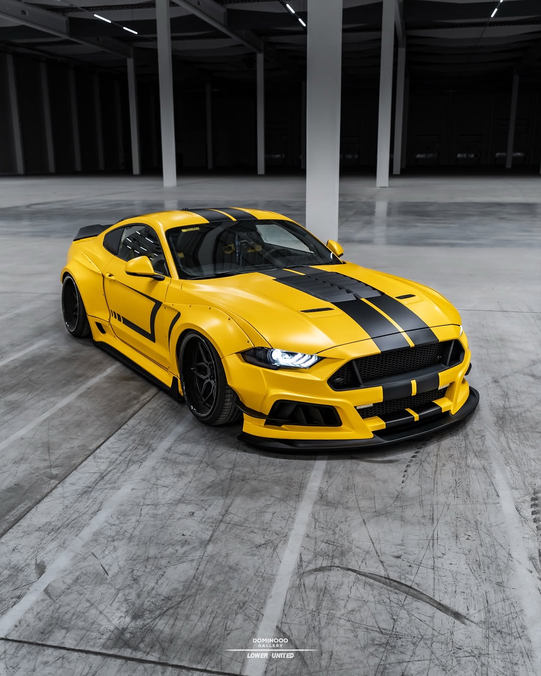 Ford Mustang Ecoboost V6 GT S550.1 2015 2016 2017 & Mustang Ecoboost V6 GT March1 Bullitt S550.1 S550.2 2015 2016 2017 2018 2019 2020 2021 2022 2023 & Mustang Ecoboost V6 GT March1 Bullitt S550.2 2018 2019 2020 2021 2022 2023 with Aftermarket Parts - STORM Widebody Front Bumper & Lip & Replacement Front Lip Only Carbon Fiber/FRP from Robot Craftsman