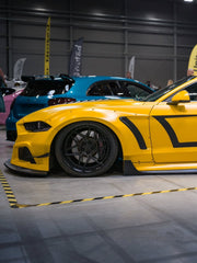 Ford Mustang Ecoboost V6 GT S550.1 2015 2016 2017 & Mustang Ecoboost V6 GT March1 Bullitt S550.2 2018 2019 2020 2021 2022 2023 with Aftermarket Parts - "STORM" Widebody Fender Flares Wheel Arches & Side Skirts Carbon Fiber / FRP from Robot Craftsman