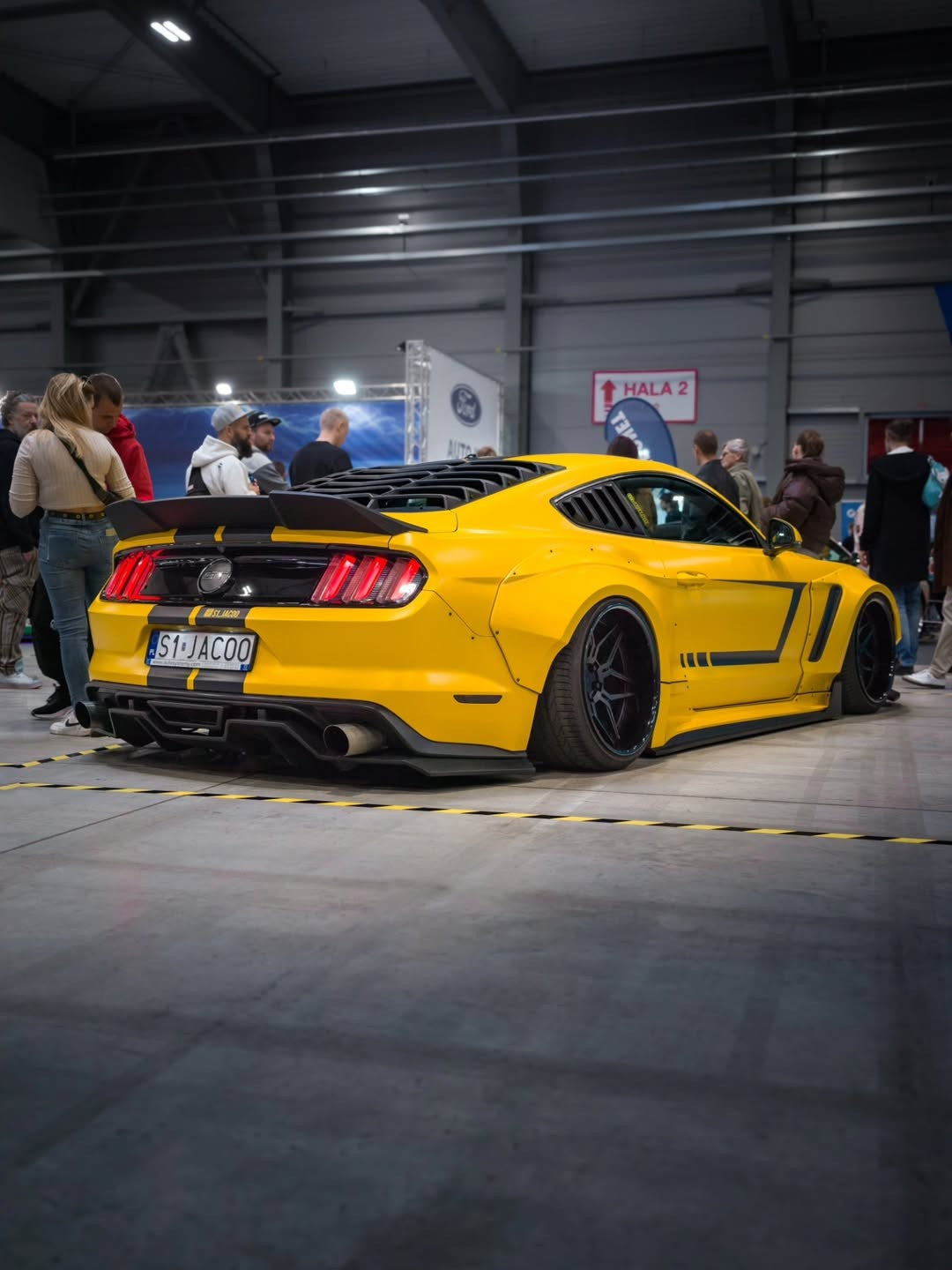 Ford Mustang Ecoboost V6 GT S550.1 2015 2016 2017 & Mustang Ecoboost V6 GT March1 Bullitt S550.2 2018 2019 2020 2021 2022 2023 with Aftermarket Parts - "STORM" Widebody Fender Flares Wheel Arches & Side Skirts Carbon Fiber / FRP from Robot Craftsman