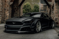 Ford Mustang Ecoboost V6 GT March1 Bullitt S550.1 S550.2 2015 2016 2017 2018 2019 2020 2021 2022 2023 with Aftermarket Parts - STORM Front Bumper Canards Carbon Fiber/FRP from Robot Craftsman