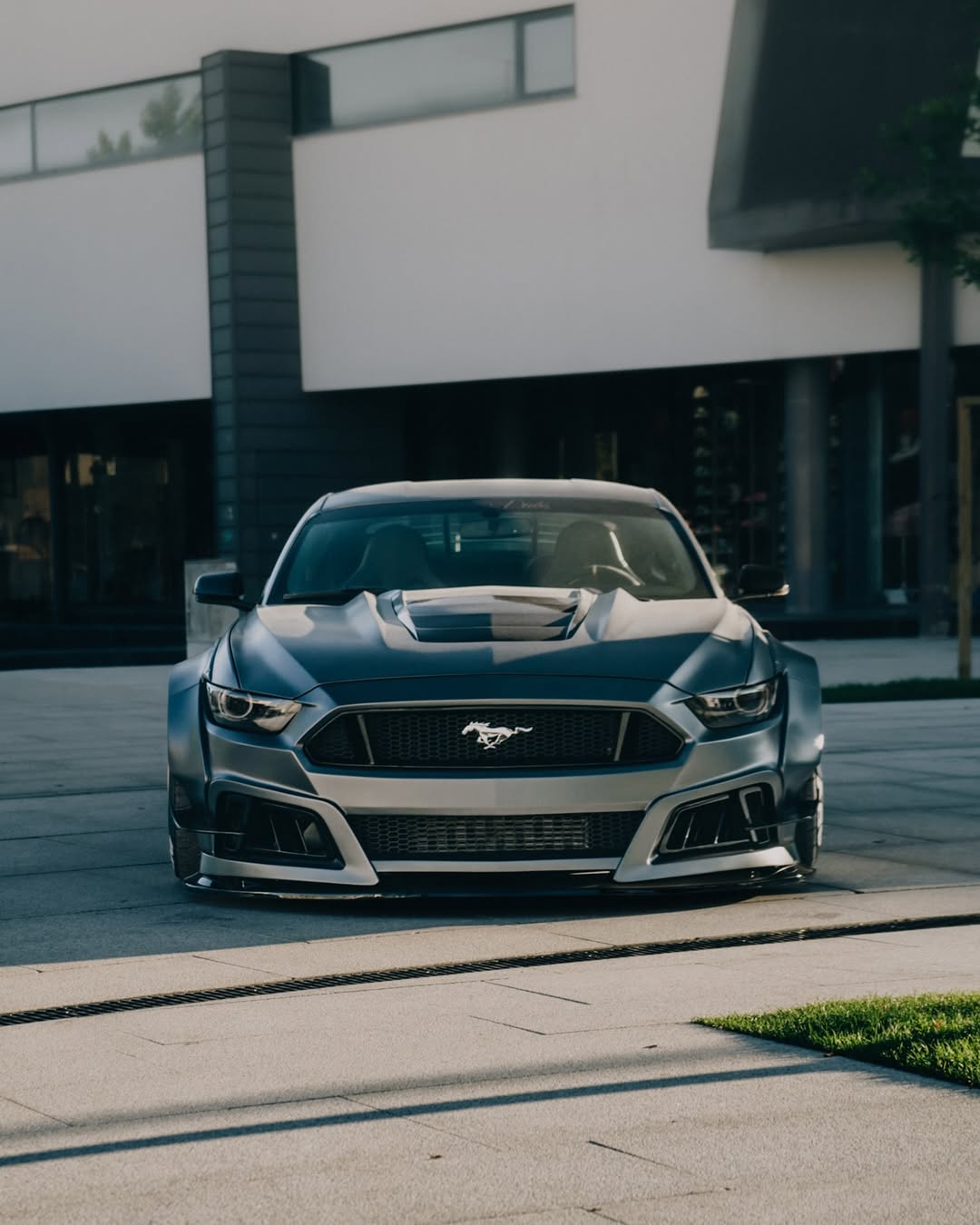 Ford Mustang Ecoboost V6 GT March1 Bullitt S550.1 S550.2 2015 2016 2017 2018 2019 2020 2021 2022 2023 with Aftermarket Parts - STORM Front Bumper Canards Carbon Fiber/FRP from Robot Craftsman
